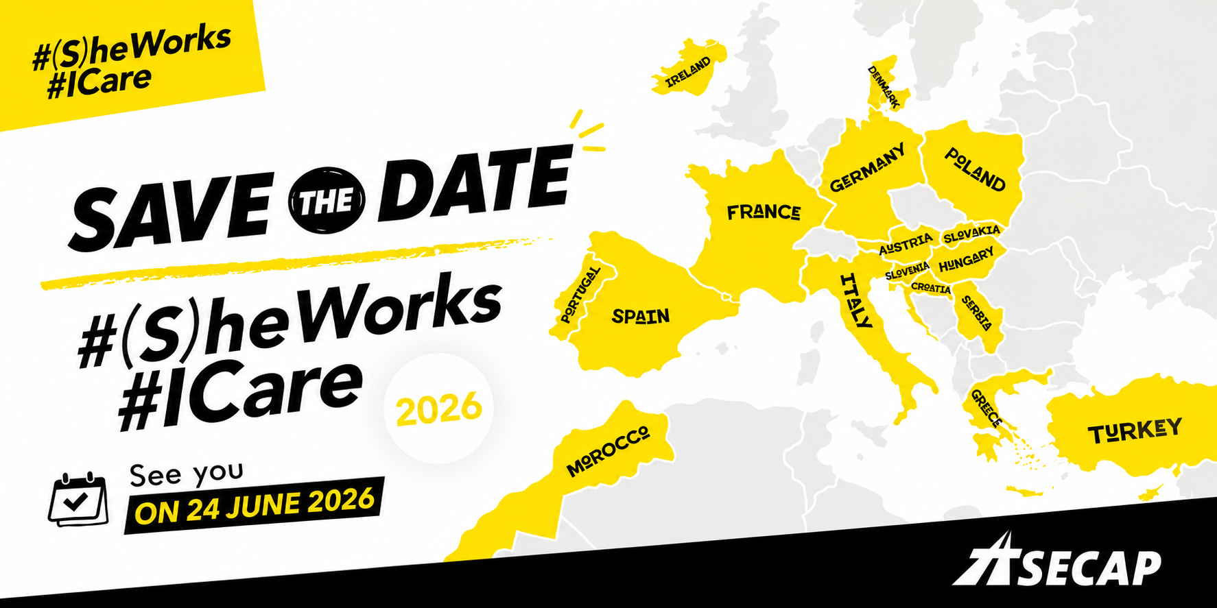 SAVE THE DATE SHE WORKS I CARE 2026